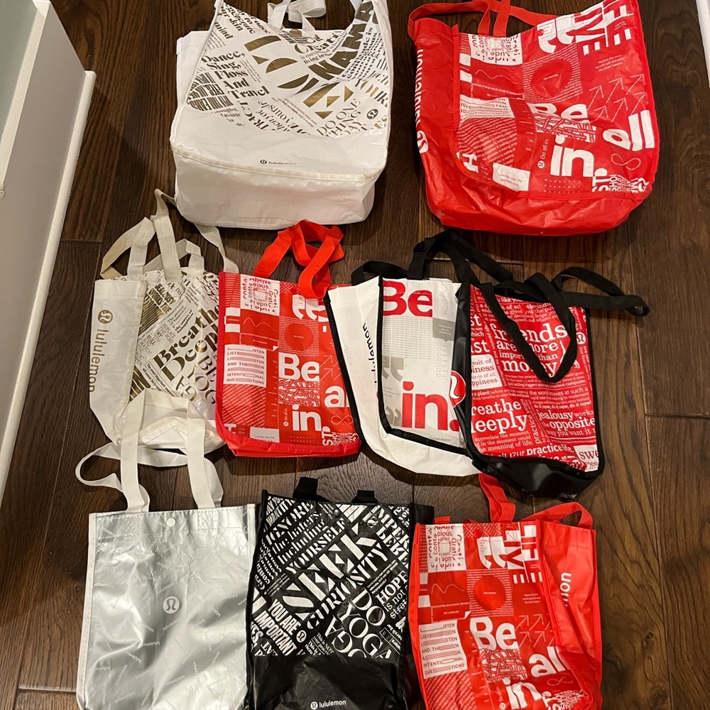 lululemon athletica Red, White, and Black Tote Collection